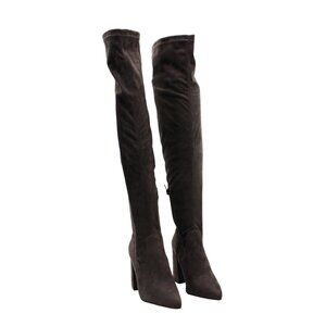 Steve Madden Womens Jacoby Pointed Toe Block Heel Over-the-Knee Boots
